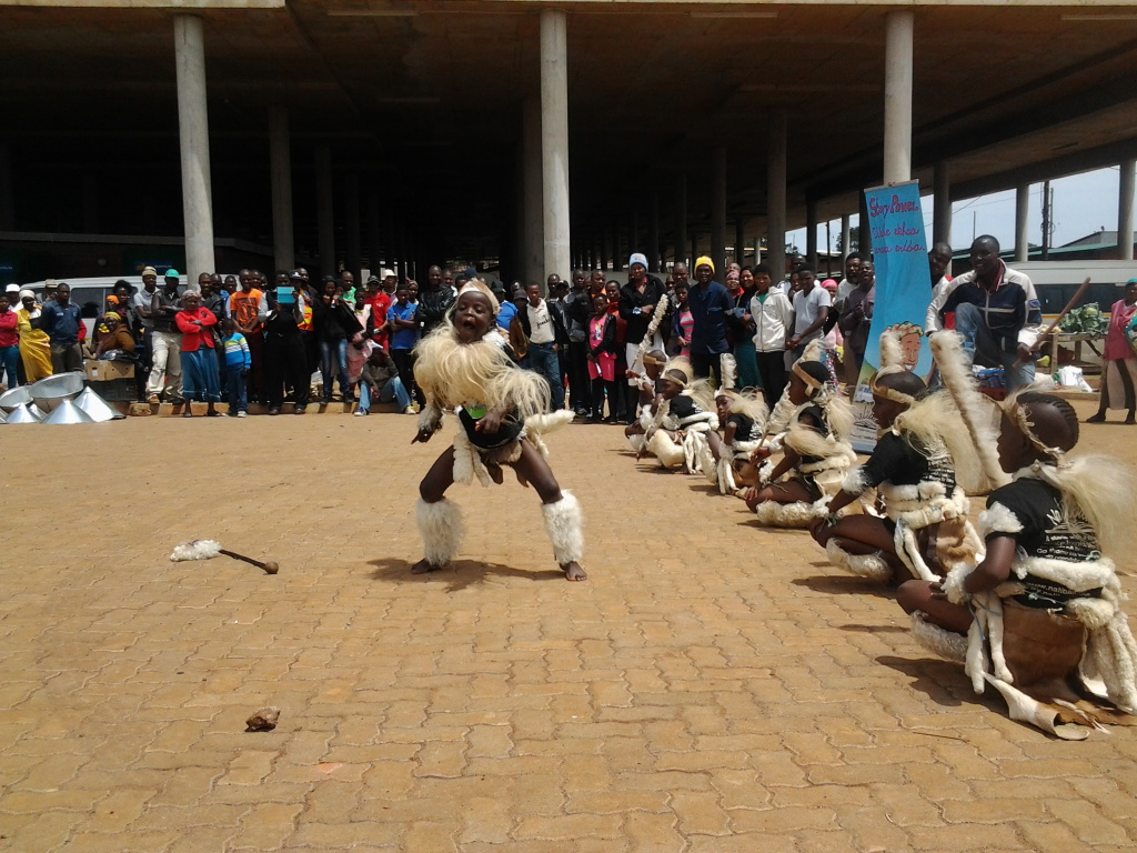 5. Msholozi one of the reading club and dance member keeping the crowds entertained