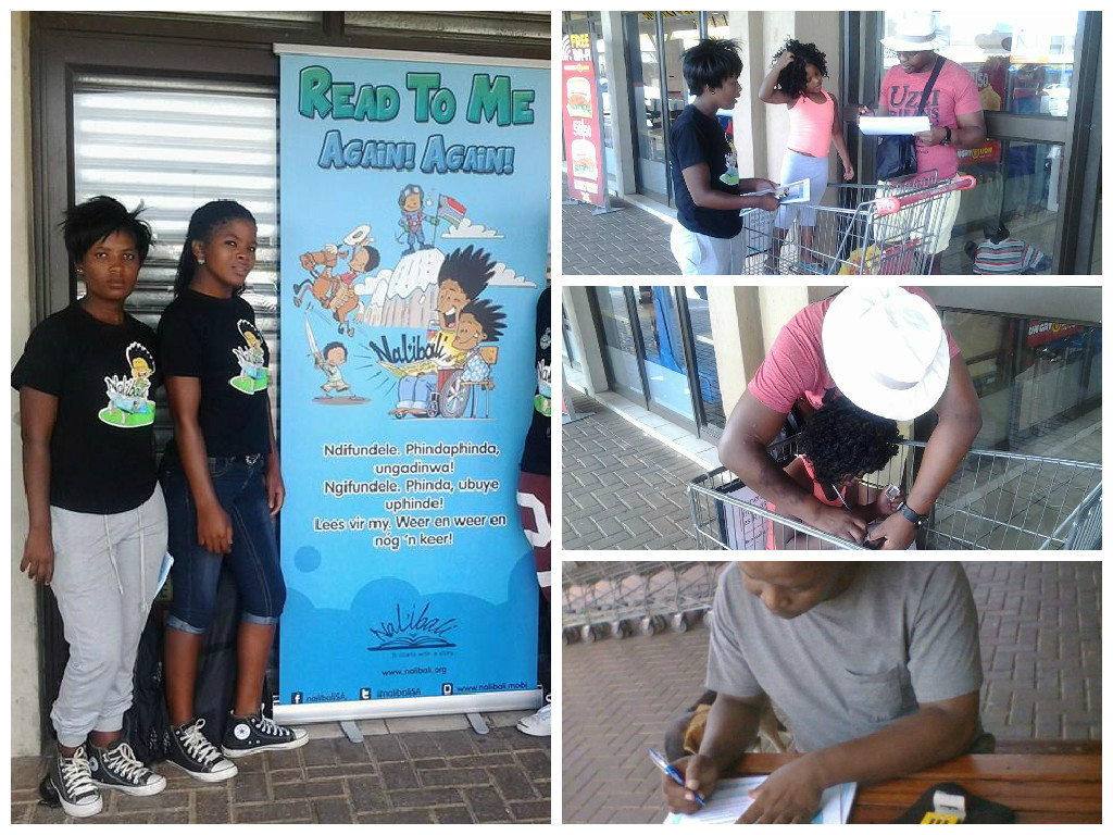 Parents signing the Nal'ibali pledge in Uitenhague