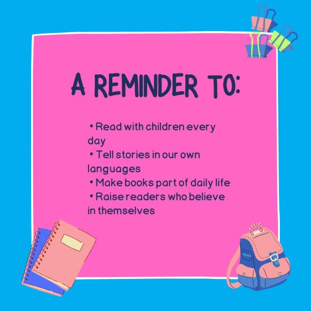 World Book Day is not just a celebration. 

It is a reminder.

#WorldBookDay #Reading #YoungReaders #Stories #Languages #Literacy #Nalibali