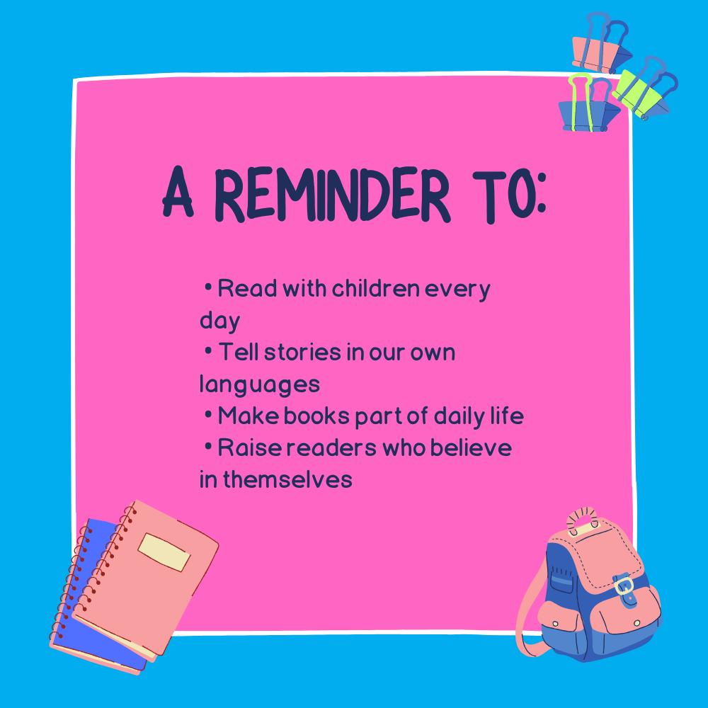 World Book Day is not just a celebration. 

It is a reminder.

#WorldBookDay #Reading #YoungReaders #Stories #Languages #Literacy #Nalibali