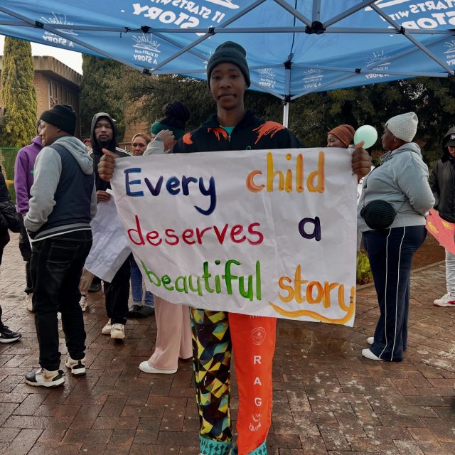 🔴 LIVE FROM POTCHEFSTROOM

A sea of blue is gathering at the Potchefstroom Public Library as educators, caregivers, community leaders, partners, volunteers, and passionate child advocates come together for the Nal’ibali Child Protection Week Peace March.

There is a sense of hope, purpose, and unity in the air as people from all walks of life prepare to walk to the city centre, standing together for the safety, protection, and wellbeing of every child.

Rain or shine, our commitment to children remains strong. 💙

#ChildProtectionWeek #Nalibali #ProtectEveryChild #PeaceMarch