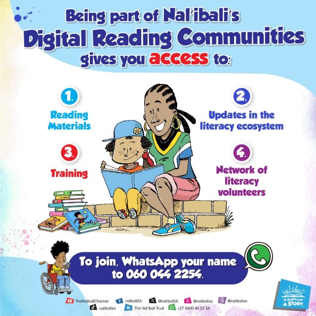 Calling all Change Agents.

The vault is waiting to be unlocked.

Type “Hi” on WhatsApp to 060 044 2254 to unlock reading materials, literacy updates, training opportunities and more.

Your mission: Read. Share. Inspire.