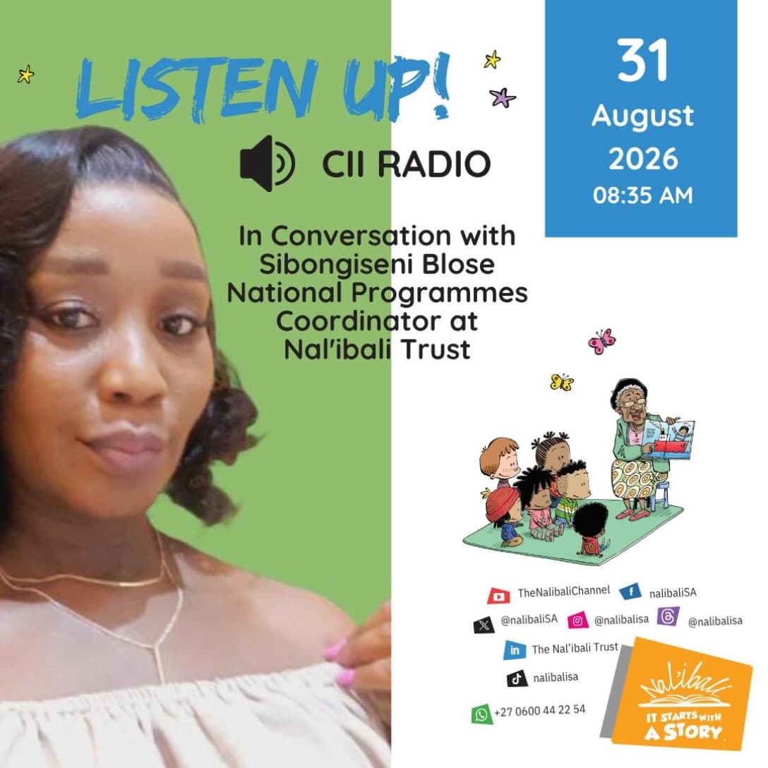 WE’RE TALKING LITERACY ON CII RADIO!

Tomorrow at 08:35, our National Provincial Coordinator, Sibongiseni Blose, will be live on Cii Radio talking about literacy, reading and why we need to make reading a frequent part of children’s everyday lives.

Tune in and hear more about how families and communities can help children build a lasting love for reading.

📻 DStv Audio Channel 865
📡 Free-to-Air satellites
🎧 Online via Cii Radio’s live stream and audio streaming platforms

Set your alarm. 08:35. Don’t miss it!

#Nalibali #ItStartsWithAStory #ReadingForEnjoyment #Literacy #ReadWithChildren