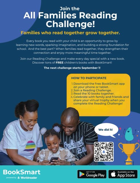 Join the All Families Reading Challenge today!

Make reading part of your family routine. Read together, share stories, explore new worlds and help children discover the joy of reading.

Every family. Every story. Every day. 

Join the challenge today and let’s make reading a family affair!