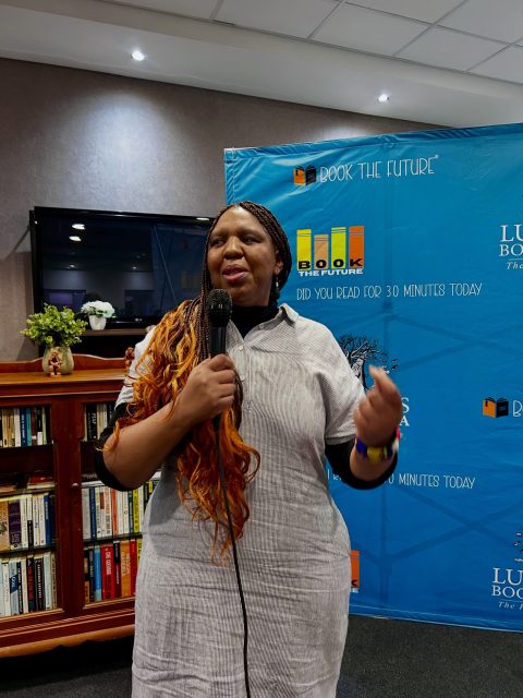 This morning, poetry, music and storytelling come together aboard the train at Poetry on the Train, hosted by Lumkile’s Book Joint SA in partnership with Nal’ibali, the Western Cape, PRASA and Mzoli’s Meat & Grill.

Poets Lucienne Gabriel, Kirsten Deane, Lunathi Gqaji and Zimkhitha Zulu are captivating the crowd with their words, while musician Dumza Maswana has treated us to a newly recorded song, Ngxiza.

Celebrating the power of words, creativity and the arts to bring people together.