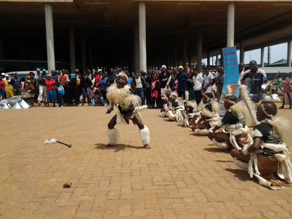 5. Msholozi one of the reading club and dance member keeping the crowds entertained